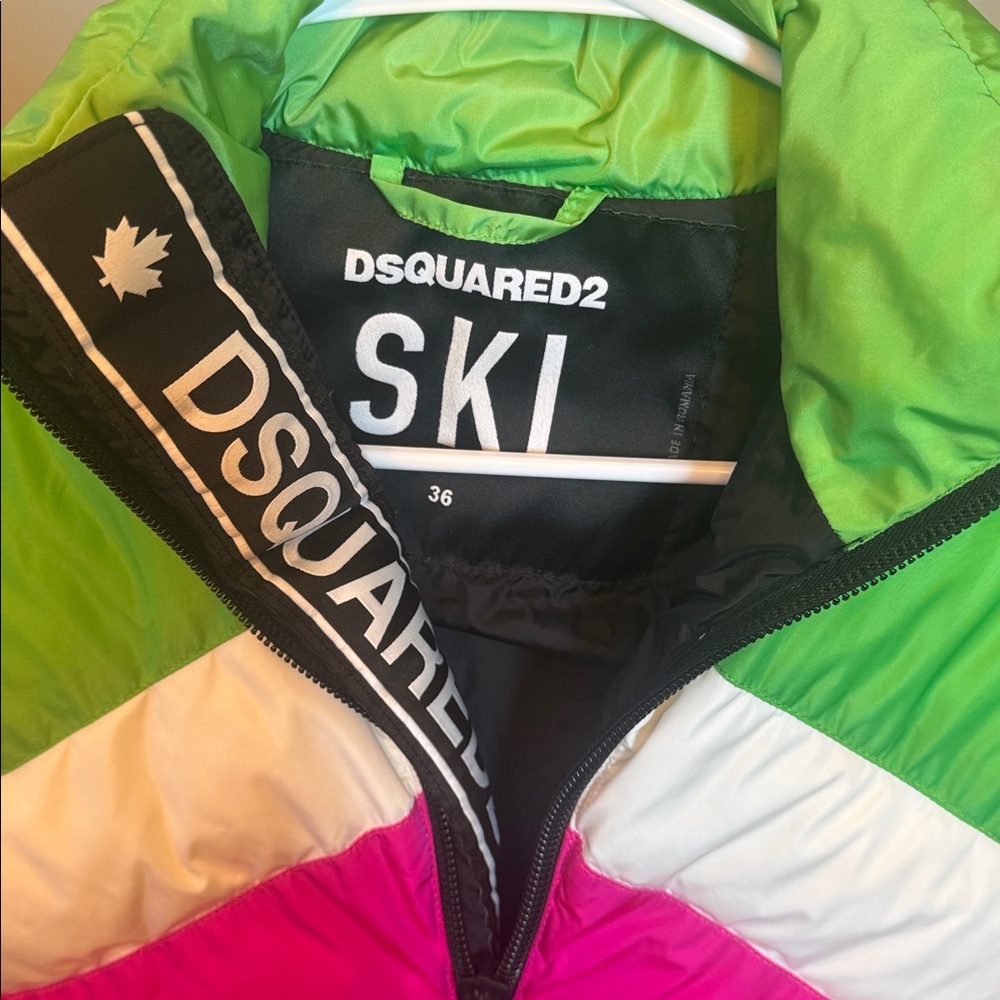 DSQUARED2 Multicolor Puffer Jacket Size 36 - Picture 2 of 6